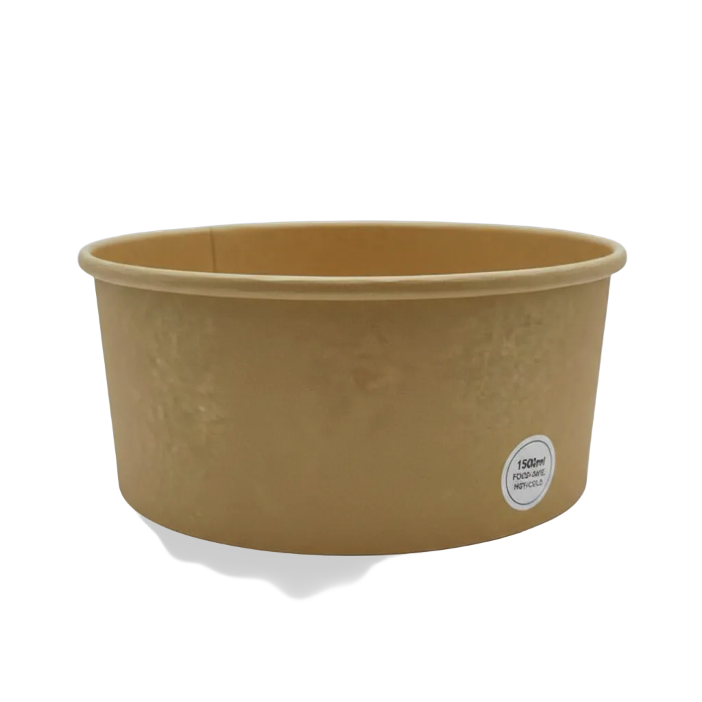 1500ml Heat Stored Kraft Bowl
