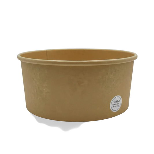 1500ml Heat Stored Kraft Bowl