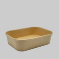 500ml Rectangular Kraft Container - Side View
